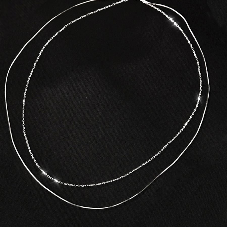 チョーカー 2連チェーンネックレス【ゆうパケット可】