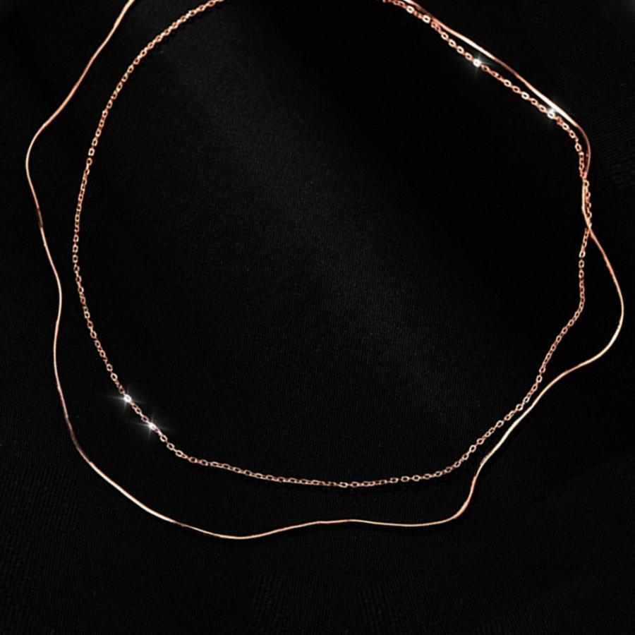 チョーカー 2連チェーンネックレス【ゆうパケット可】