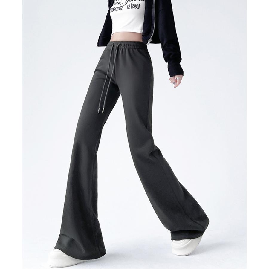 フレアパンツ レディース 美脚 脚長