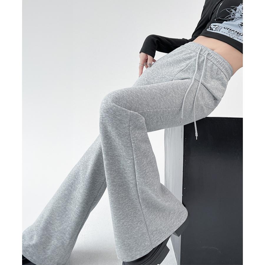 フレアパンツ レディース 美脚 脚長