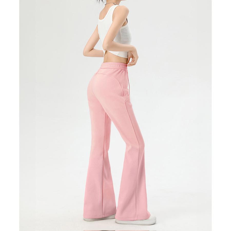 フレアパンツ レディース 美脚 脚長