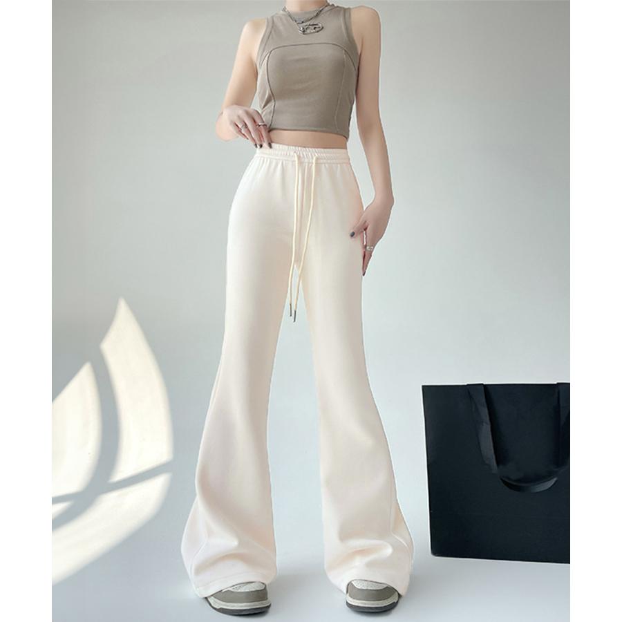 フレアパンツ レディース 美脚 脚長