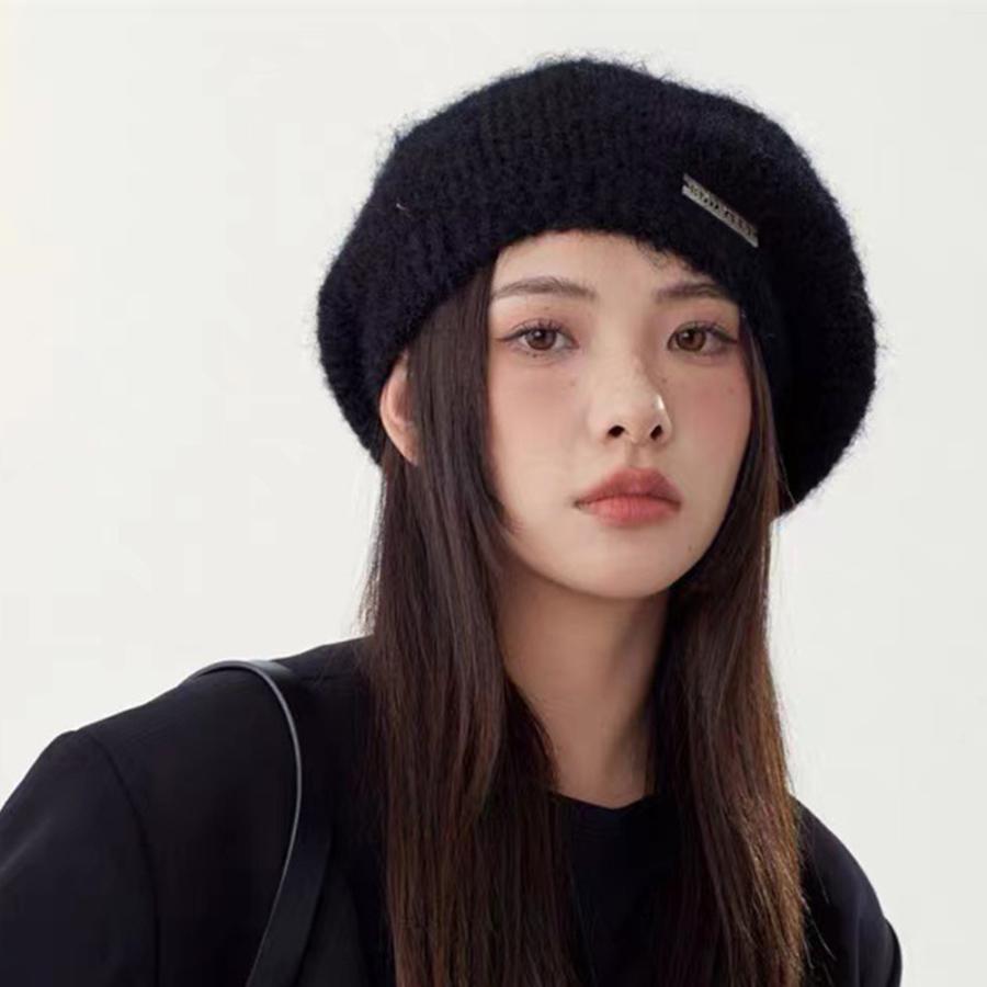ニットベレー帽 起毛 レディース 秋冬【ゆうパケット可】