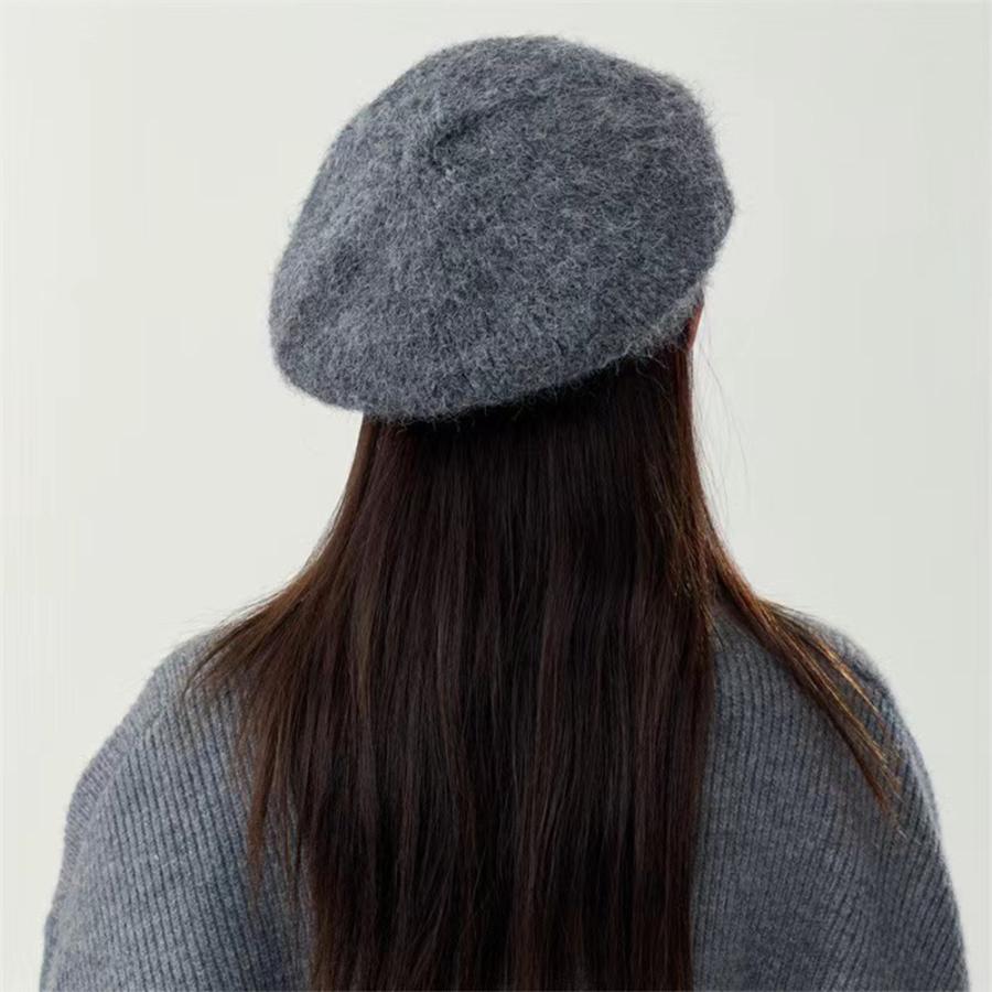 ニットベレー帽 起毛 レディース 秋冬【ゆうパケット可】