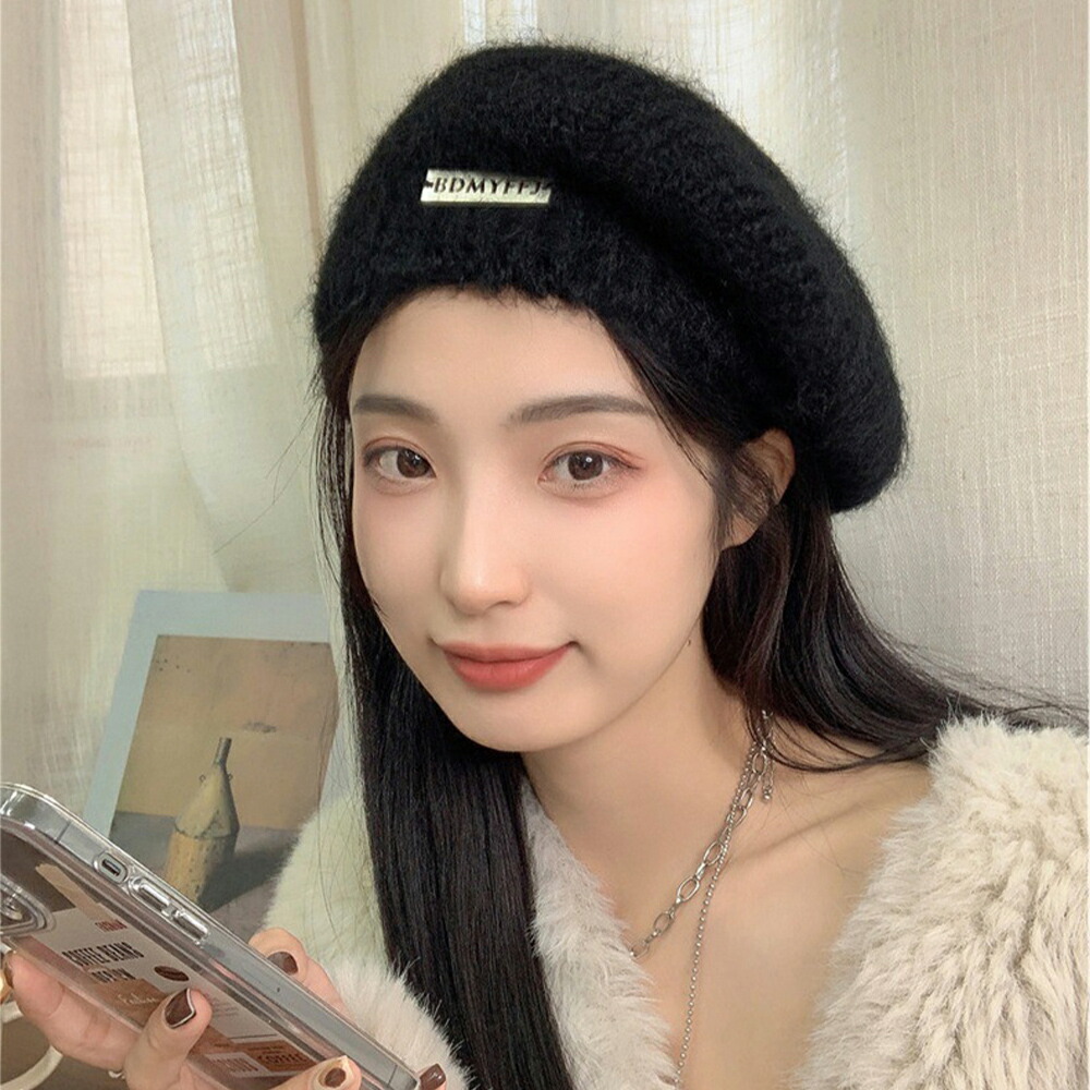 ニットベレー帽 起毛 レディース 秋冬【ゆうパケット可】