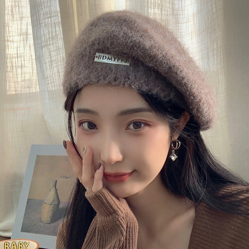 ニットベレー帽 起毛 レディース 秋冬【ゆうパケット可】