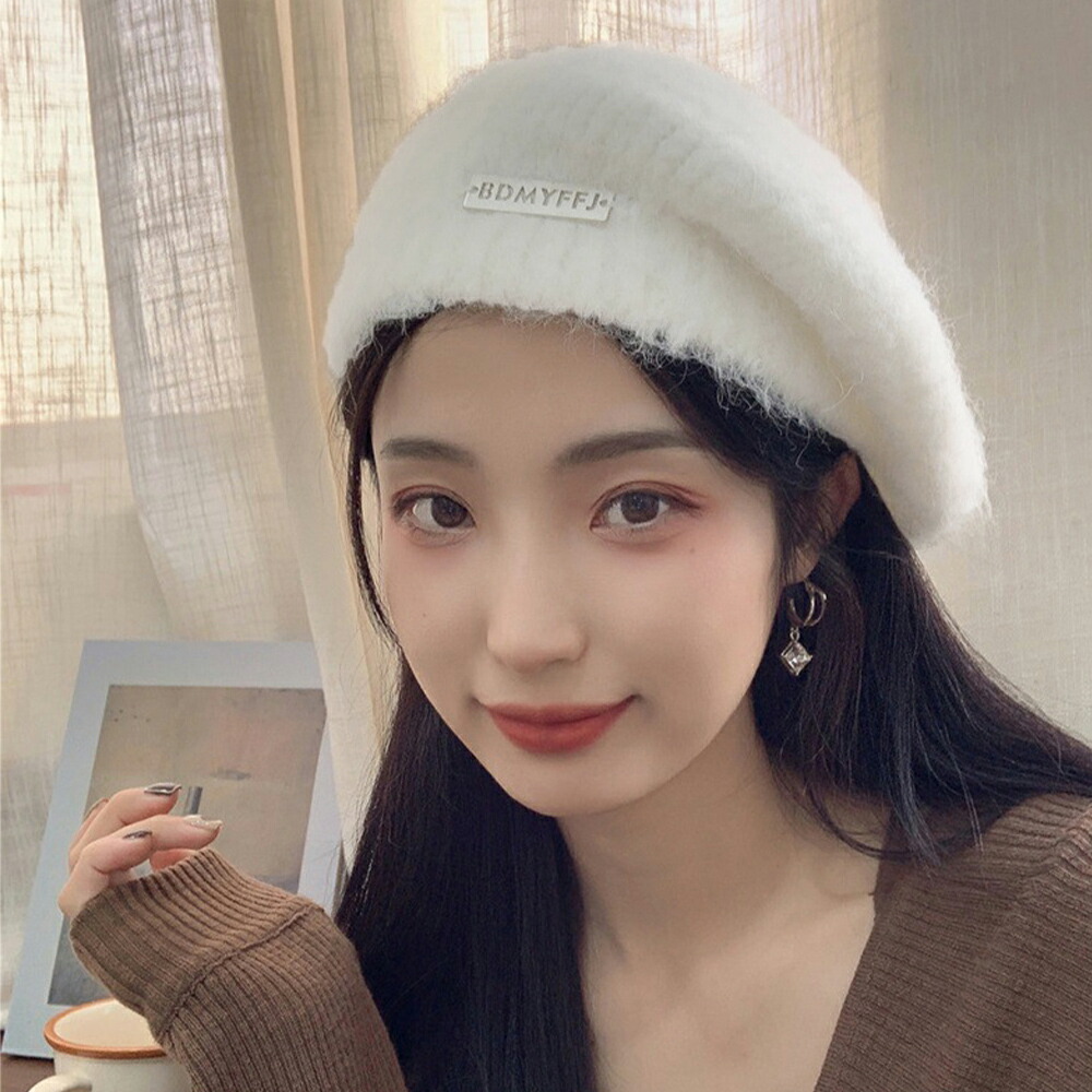 ニットベレー帽 起毛 レディース 秋冬【ゆうパケット可】