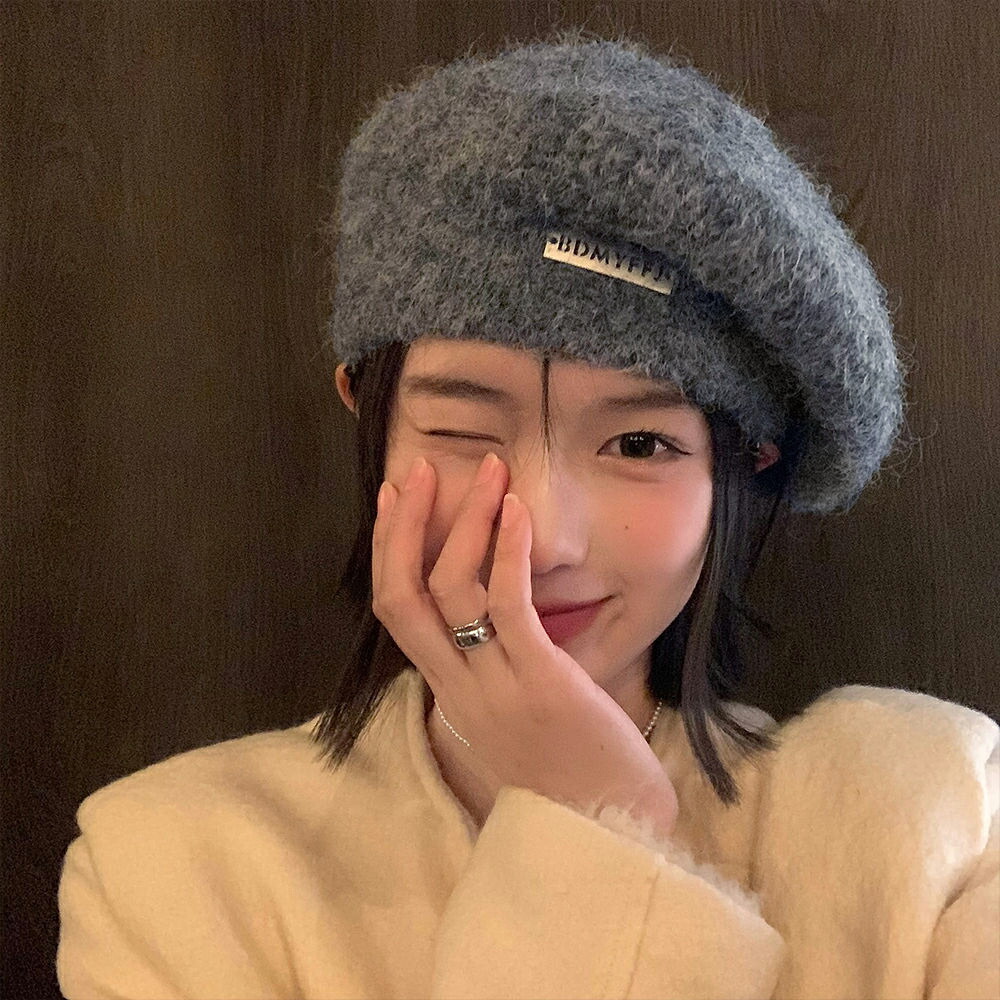 ニットベレー帽 起毛 レディース 秋冬【ゆうパケット可】