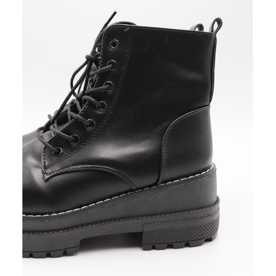 ショート ブーツ レディース シューズ 厚底 ワークブーツ レースアップ 春秋冬 美脚 歩きやすい