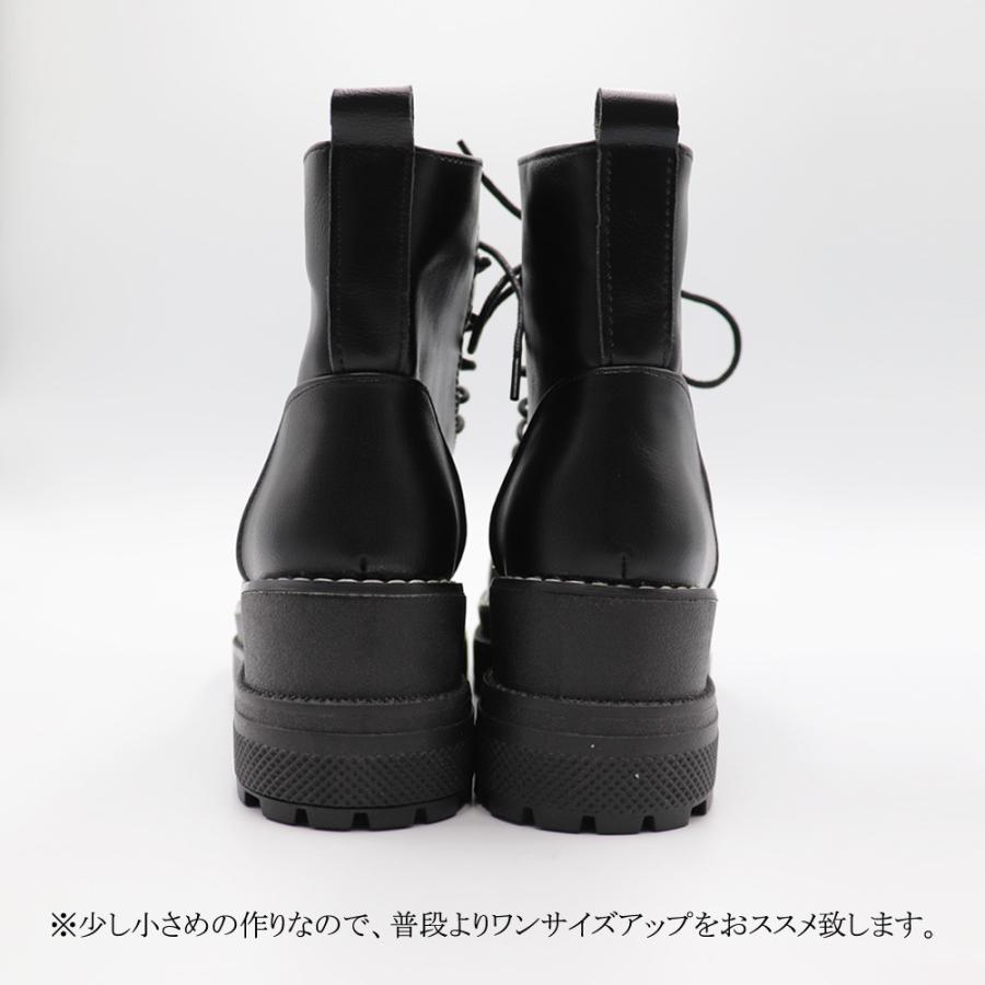 ショート ブーツ レディース シューズ 厚底 ワークブーツ レースアップ 春秋冬 美脚 歩きやすい