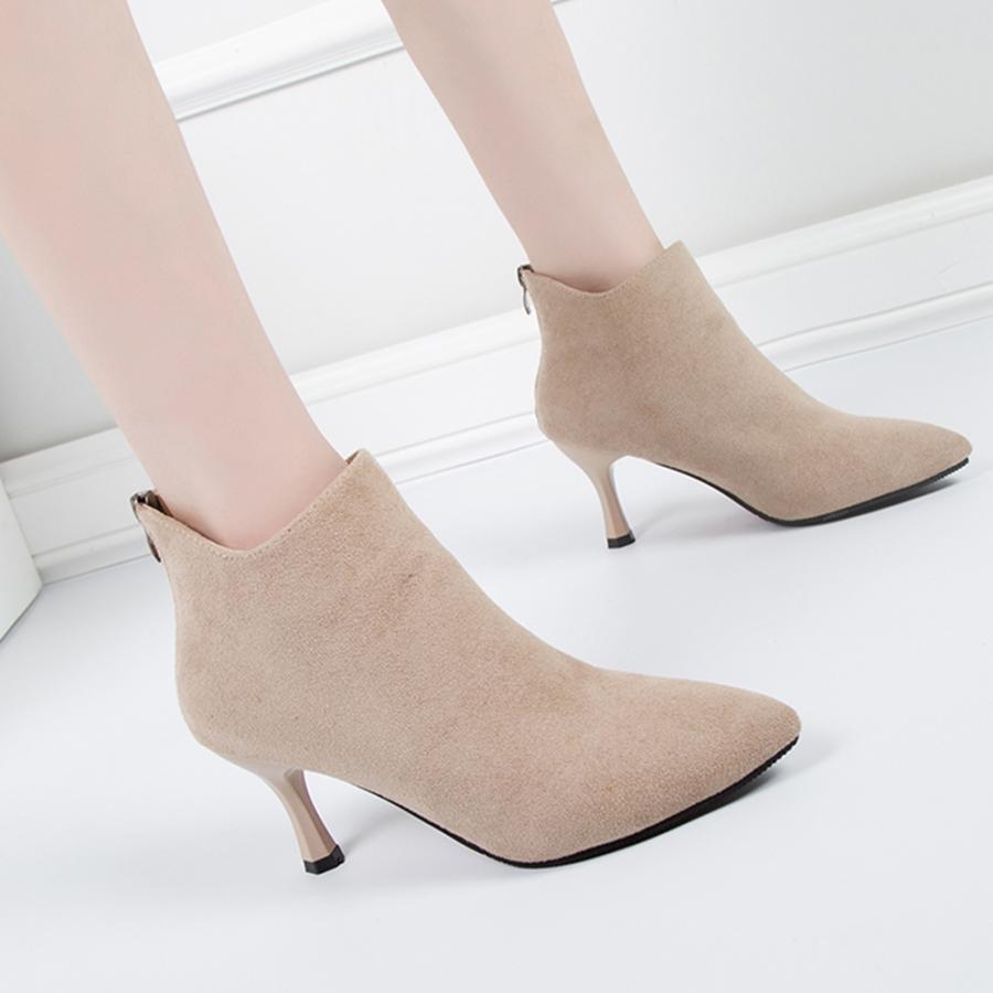 ショートブーツ 靴 シューズ ブーツ レディース ハイヒール 美脚 通勤 OL 韓国