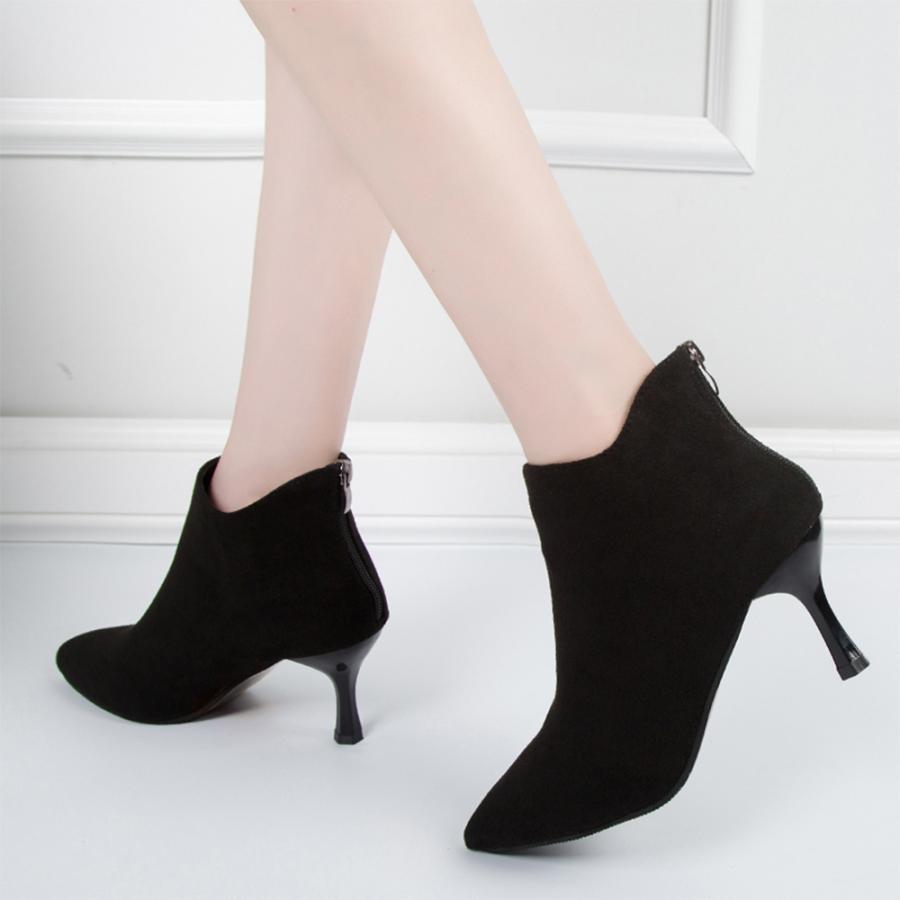 ショートブーツ 靴 シューズ ブーツ レディース ハイヒール 美脚 通勤 OL 韓国