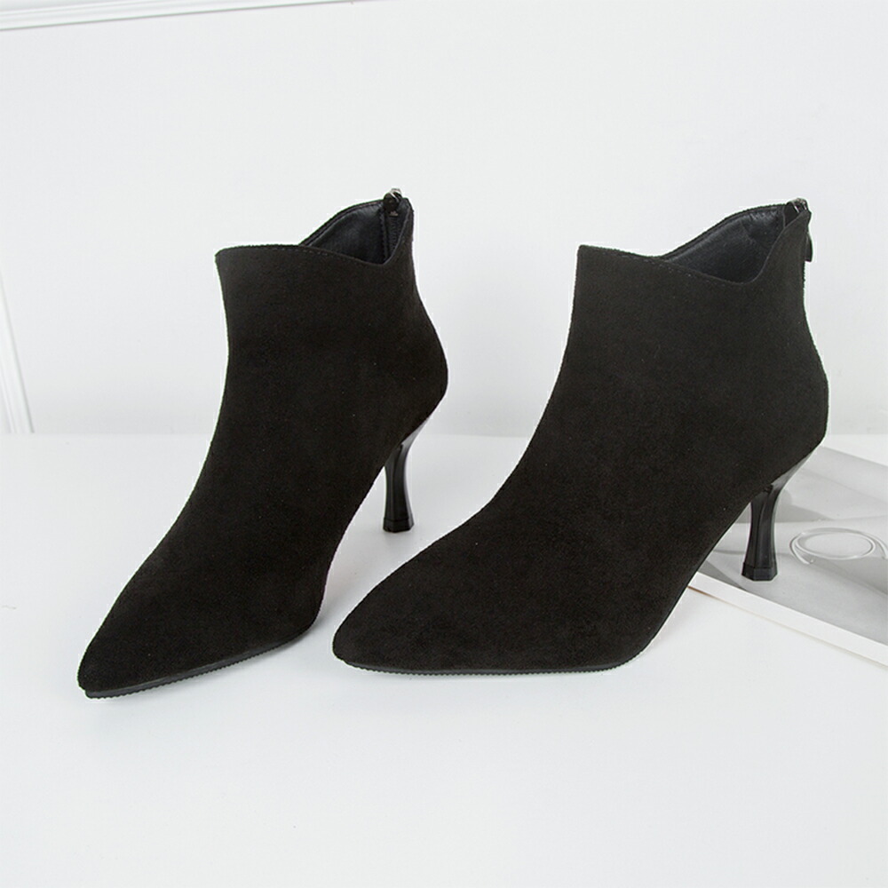 ショートブーツ 靴 シューズ ブーツ レディース ハイヒール 美脚 通勤 OL 韓国