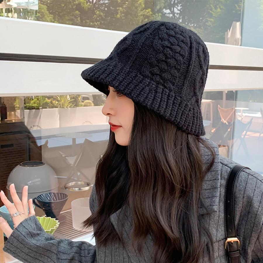 ニットハット レディース 編み 韓国風【ゆうパケット可】