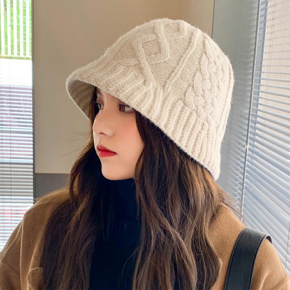 ニットハット レディース 編み 韓国風【ゆうパケット可】