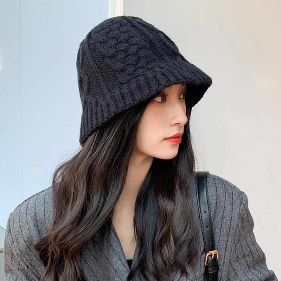 ニットハット レディース 編み 韓国風【ゆうパケット可】