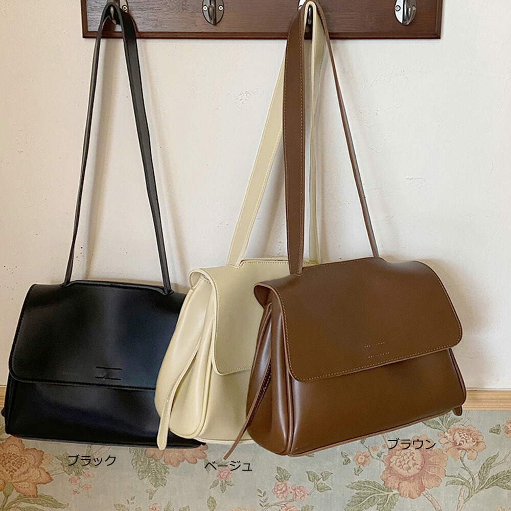 ショルダーバッグ レディース フェイクレザー フリップバッグ 斜めがけバッグ 通学 2way肩掛けバッグ 通勤 韓国風 シンプル