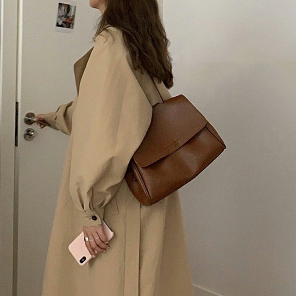 ショルダーバッグ レディース フェイクレザー フリップバッグ 斜めがけバッグ 通学 2way肩掛けバッグ 通勤 韓国風 シンプル