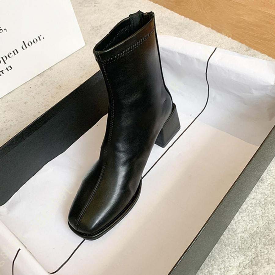 ブーツ レディース ショートブーツ 白 茶 黒 ショート 太ヒール チャンキーヒール 大きいサイズ 歩きやすい 5センチ ブーティ ローヒール バックジップ