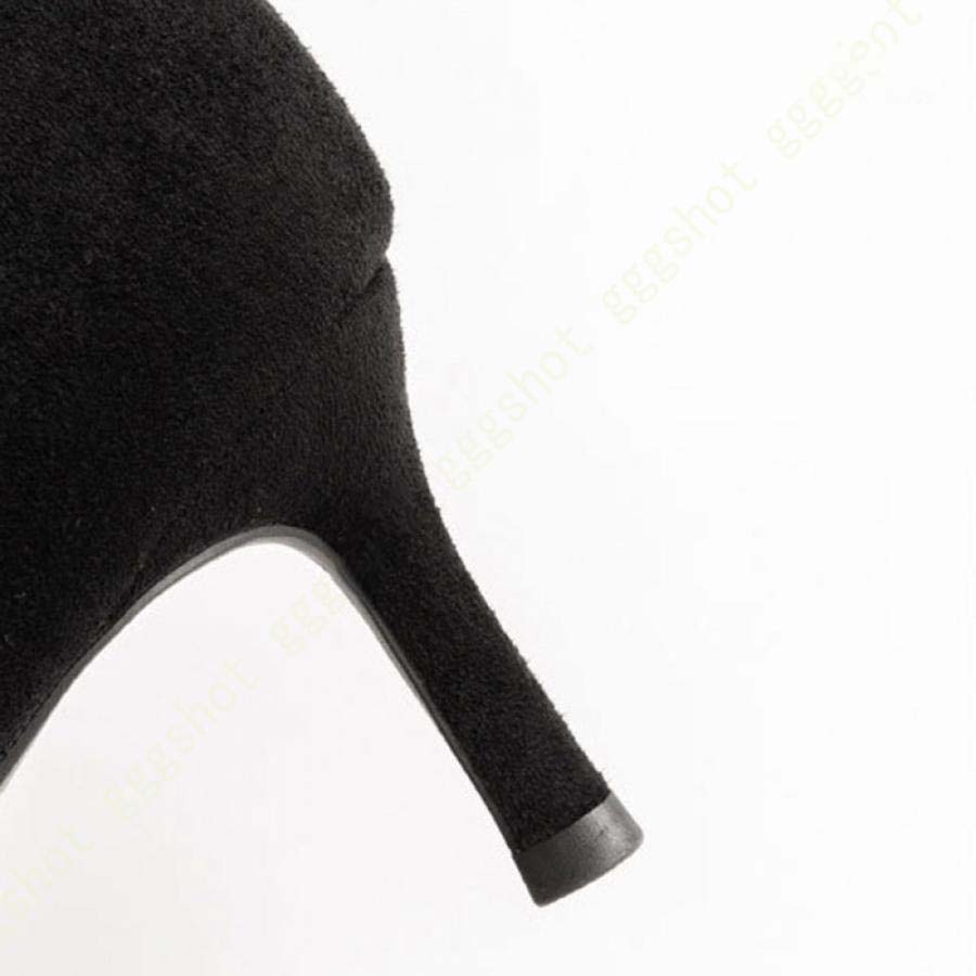 ブーツ ショートブーツ レディース ブーティ ピンヒール ショートブーツ 疲れない 歩きやすい ヒール ブーティー ソックスブーツ 黒 大きいサイズ スエード