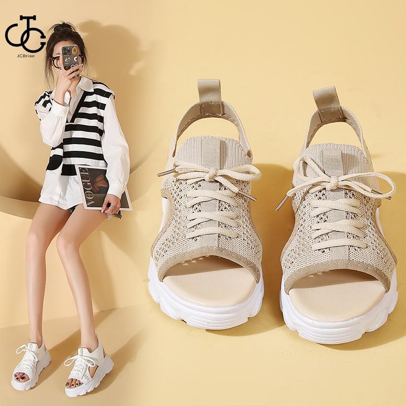 大 厚底サンダル レディース 厚底 メッシュ スポーツサンダル 通気性 韓国風 カジュアル 歩きやすい スニーカー シューズ 靴