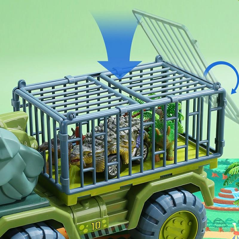 車おもちゃ 恐竜おもちゃ 恐竜セット おもちゃ 知育玩具 小学生 男の子 工事車両 運送車 運ぶ 室内 子供 誕生日 クリスマス プレゼント 車のおもちゃ 贈り物