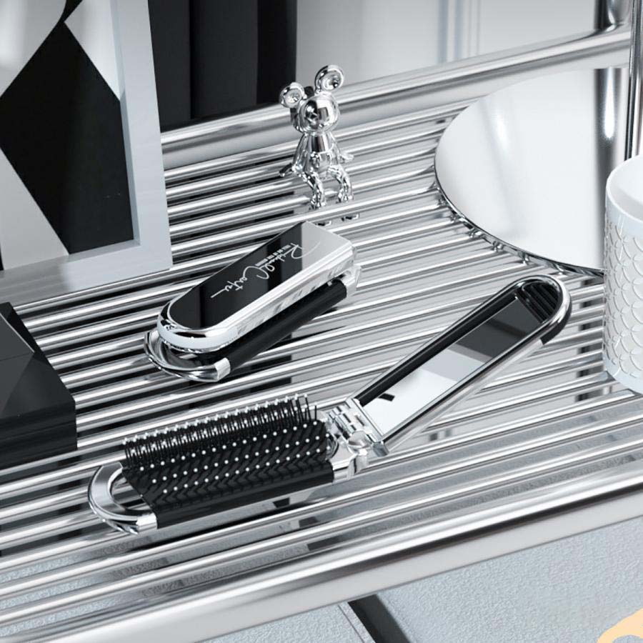 ヘアブラシ 携帯用 ブラシ 外出 旅行 鏡付き コンパクト おしゃれ hair-brashi01