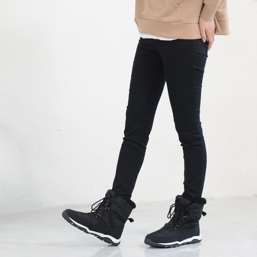 スノーブーツ レディース 防寒ウインターブーツ ショート あったか レースアップF厚底