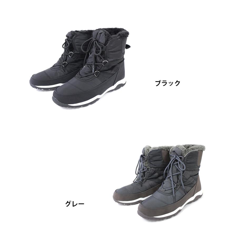 スノーブーツ レディース 防寒ウインターブーツ ショート あったか レースアップF厚底
