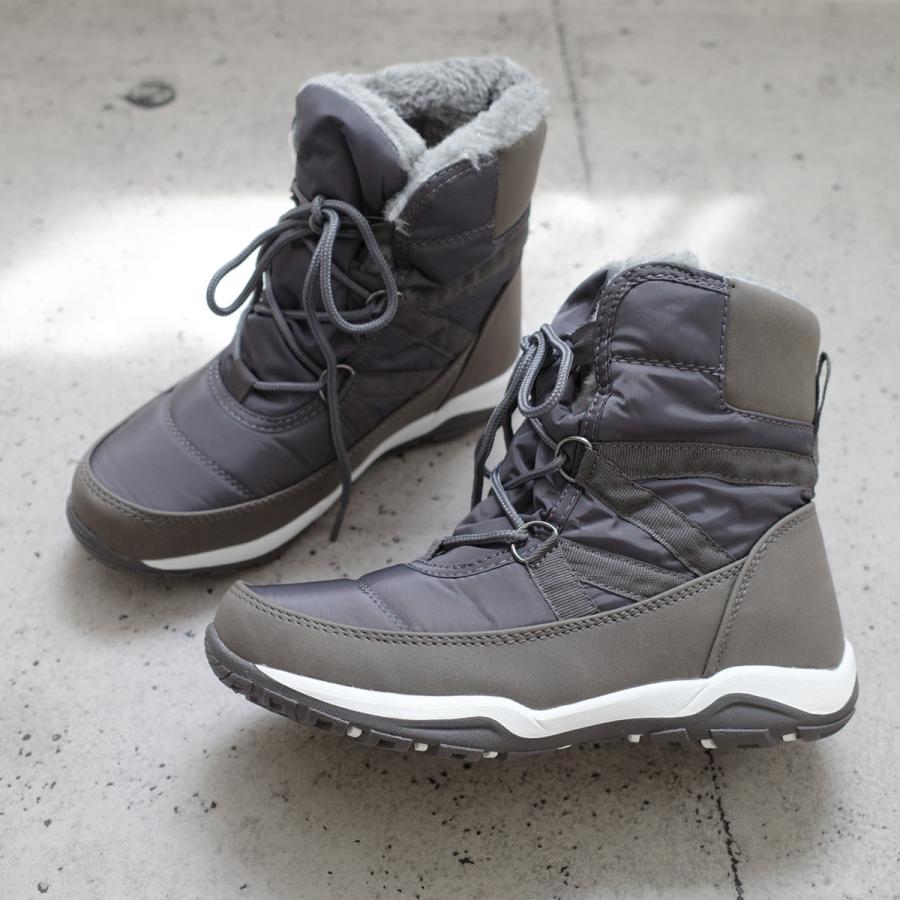 スノーブーツ レディース 防寒ウインターブーツ ショート あったか レースアップF厚底