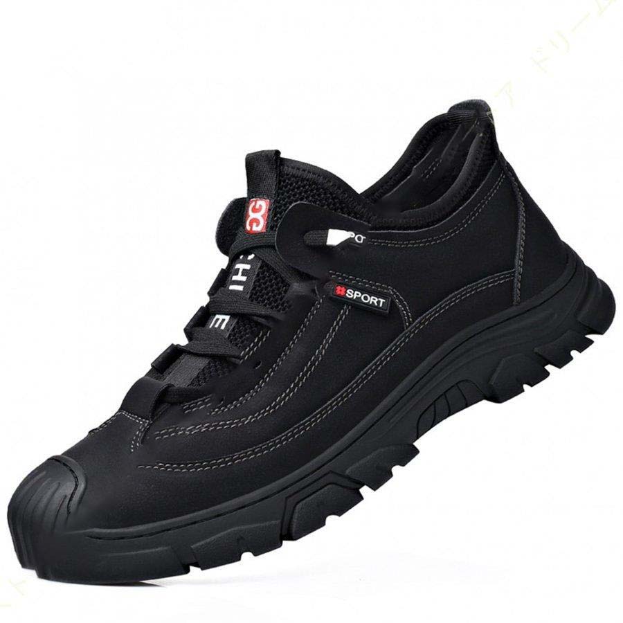 トレッキングシューズ 登山靴 メンズ ローカット アウトドアシューズ ハイキングシューズ レースアップ メッシュアッパー レザー 本革 ジョギング 防水 防滑