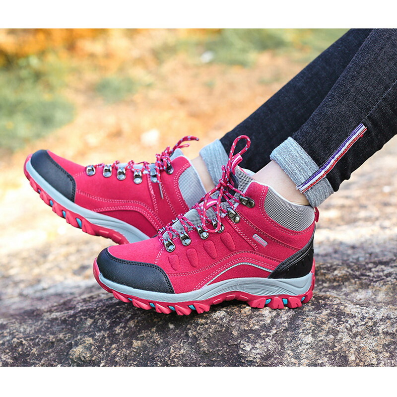 トレッキングシューズ ハイカット メンズ 登山靴 アウトドアシューズ ハイキングシューズ 防水 防滑 耐磨耗 衝撃吸収 遠足 アウトドア 大きいサイズ