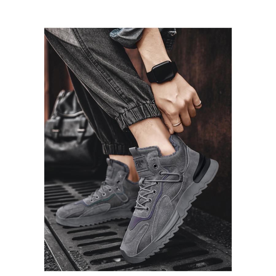 スノーブーツ スノーシューズ ボアブーツ 保暖 冬用 雪用ブーツ 綿靴 雪靴 ムートンブーツ スウェード レースアップ 紐靴 メンズ 防水 防寒 ショート ブーツ