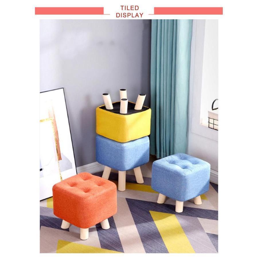 布製 ロータイプ ミニ 椅子 フットレスト オットマン 高さ29cm/35cm 足置き台 小さい おしゃれ ミニスツール 北欧 子供 いす イス 子