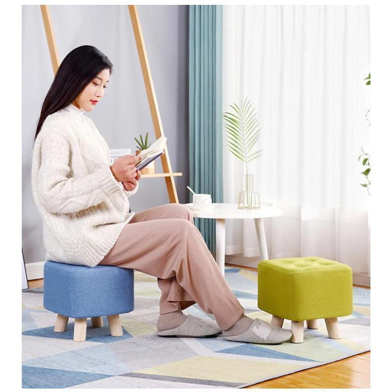 布製 ロータイプ ミニ 椅子 フットレスト オットマン 高さ29cm/35cm 足置き台 小さい おしゃれ ミニスツール 北欧 子供 いす イス 子