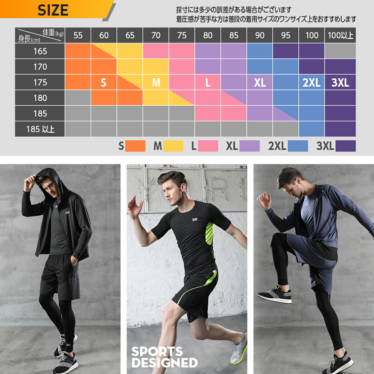 トレーニングウェア メンズ 上下 5点 セット スポーツウェア ランニングウェア ジャージ 筋トレ コンプレッションウェア