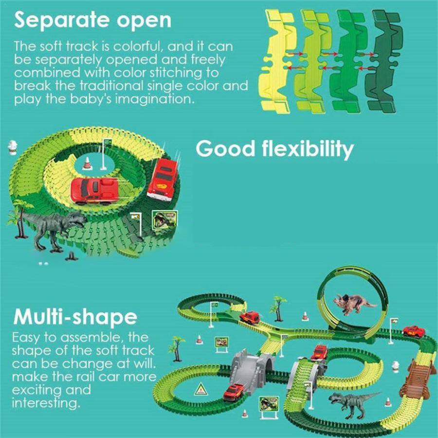 おもちゃ 知育玩具 誕生日 クリスマス プレゼント 子供 男の子 1歳 2歳 3歳 4歳 5歳 6歳 7歳 8歳 レール車 セット 恐竜おもちゃ