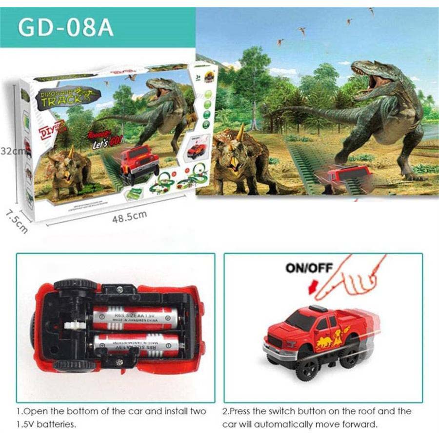 おもちゃ 知育玩具 誕生日 クリスマス プレゼント 子供 男の子 1歳 2歳 3歳 4歳 5歳 6歳 7歳 8歳 レール車 セット 恐竜おもちゃ