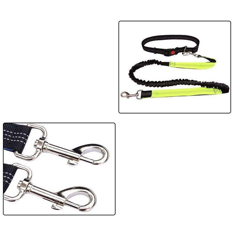 ウエストリード ハンズフリー リード 腰ベルト付き 犬用 小型犬 中型犬 ペット用品 ペットグッズ 伸縮 多機能 リーシュ 散歩 ジョギング ランニン